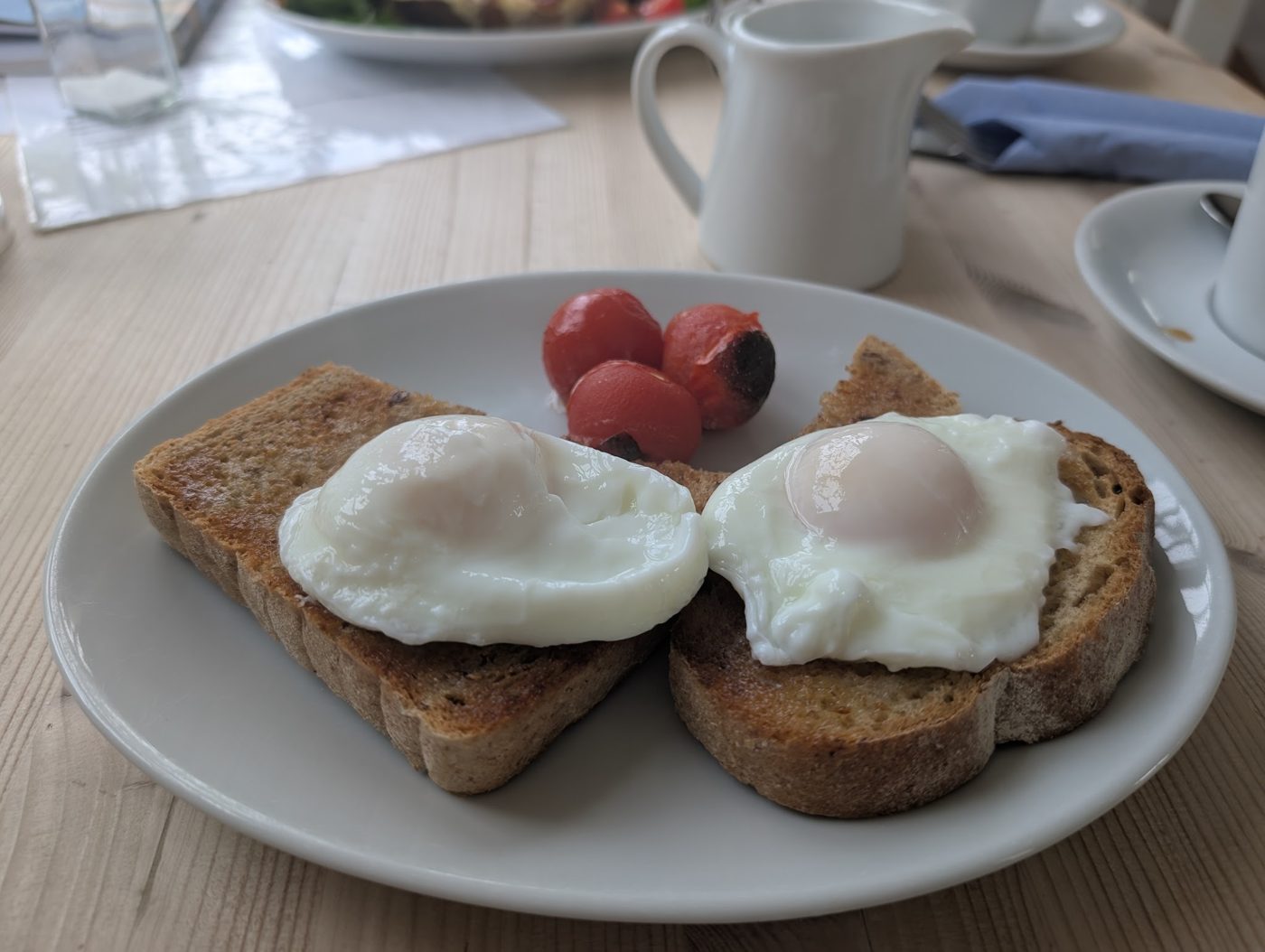 Poached eggs on toast
